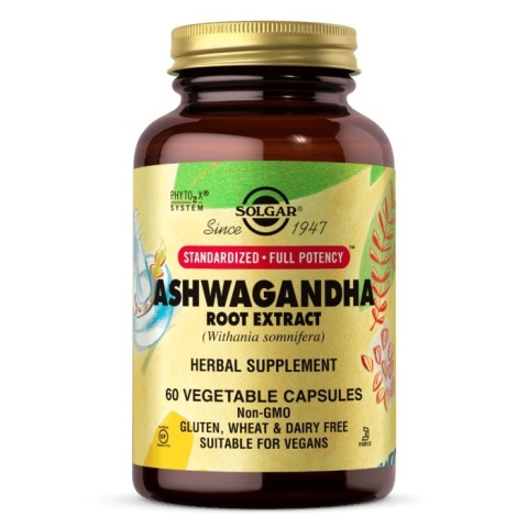 SOLGAR Ashwagandha Root Extract - Ashwagandha ekstrakt z korzenia (60 kaps.)