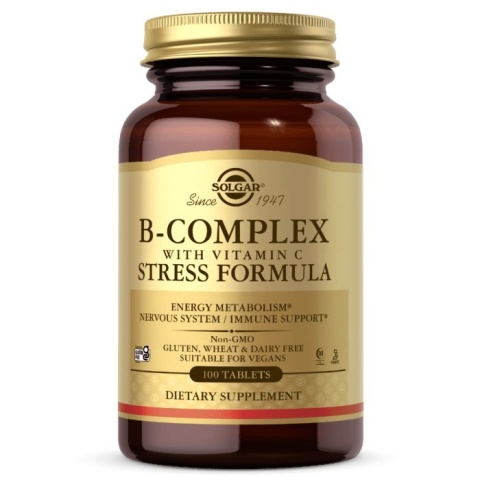 SOLGAR B-Complex with Vitamin C Stress Formula (100 tabl.)