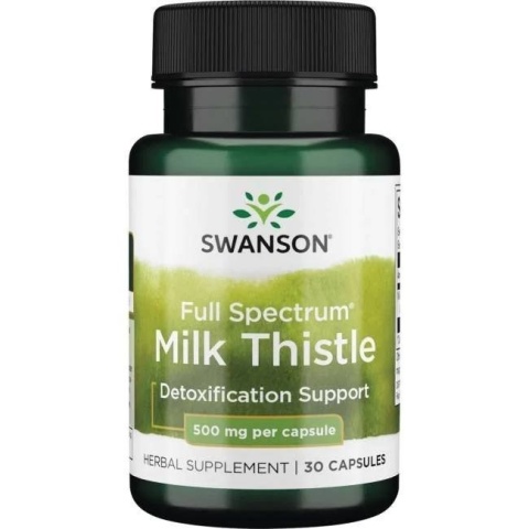 SWANSON Full Spectrum Milk Thistle 500 mg - Ostropest (30 kaps.)