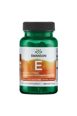 SWANSON Natural Vitamin E - Witamina E 200 IU (100 kaps.)