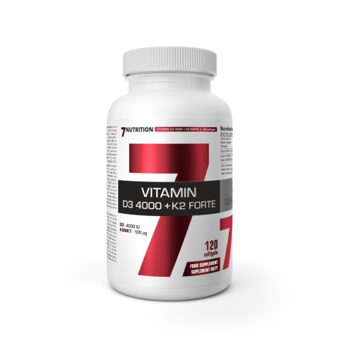 7NUTRITION Vitamin D3 4000 + K2 Forte - Witamina D 4000IU + K2 1000 mcg Forte (120 kaps.)