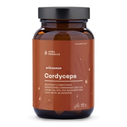 AURA HERBALS Mycodrop, Cordyceps 30:1, 30% beta-glukan (60 kaps.)
