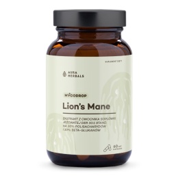 AURA HERBALS Mycodrop, Lion's Mane 30:1, 30% beta-glukan (60 kaps.)