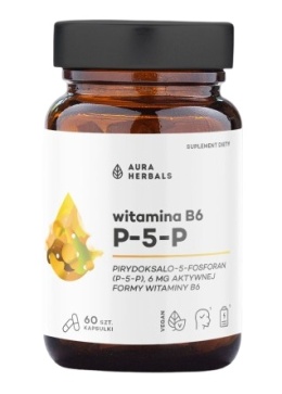 AURA HERBALS Witamina B6 P-5-P 6 mg (60 kaps.)