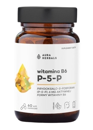 AURA HERBALS Witamina B6 P-5-P 6 mg (60 kaps.)