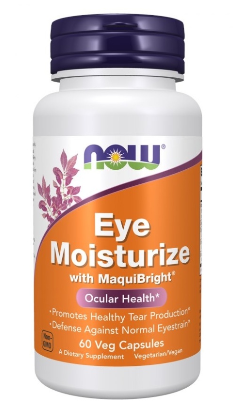 NOW FOODS Eye Moisturize with MaquiBright - Nawilżacz Oczu z MaquiBright (60 kaps.)