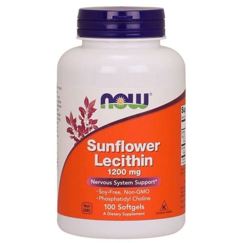 NOW FOODS Lecytyna słonecznikowa 1200 mg non GMO (100 kaps.)