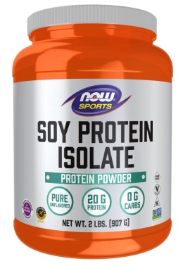 NOW FOODS Soy Protein Unflavored - Izolat Białka Sojowego (smak naturalny) (907 g)
