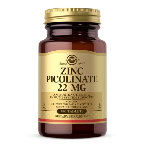 SOLGAR Zinc Picolinate - Cynk Pikolinian (100 tabl.)