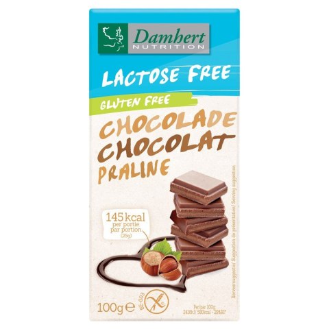 Czekolada mleczna z nadzieniem pralinowym b/laktozy i b/glutenu Damhert 100g