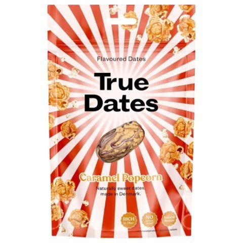 Daktyle bez pestek o smaku karmelowego popcornu True Dates, 100g