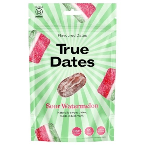 Daktyle bez pestek o smaku kwaśnego arbuza True Dates, 100g