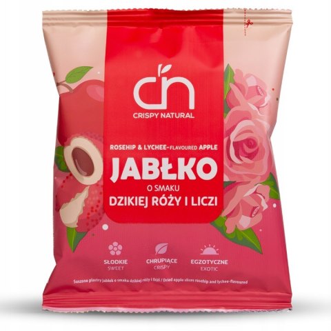 Jabłko o smaku dzikiej róży i liczi Crispy Natural, 50g