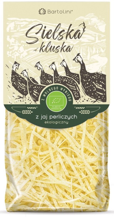 MAKARON (Z JAJAMI PERLICZYMI SEMOLINOWY) KRAJANKA BIO 250 g - BARTOLINI (SIELSKA KLUSKA)