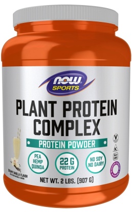 NOW FOODS Plant Protein Complex, Creamy Vanilla - Kompleks białek roślinnych (smak waniolowy) (907 g)