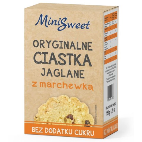 Oryginalne ciastka Jaglane z marchewką bez dodatku cukru, 150g