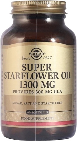 SOLGAR Super Starflower Oil 1300 mg - Olej z Ogórecznika (60 kaps.)