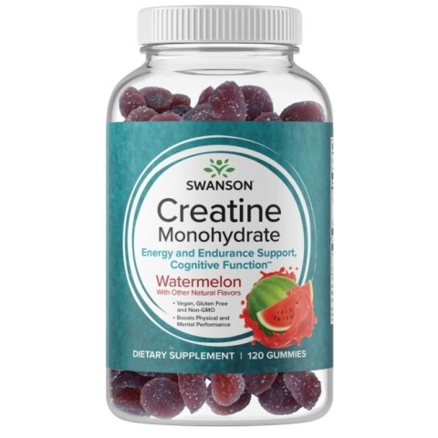 SWANSON Creatine Monohydrate Watermelon (120 żelek)