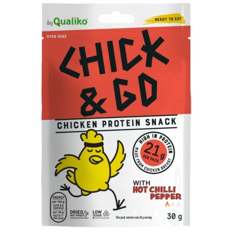 Suszony kurczak o smaku papryki chili CHICK&GO, 30g