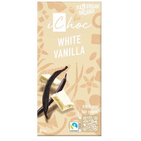 TABLICZKA KAKAOWA Z WANILIĄ FAIR TRADE BIO 80 g - ICHOC (VIVANI)