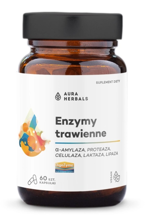 AURA HERBALS Enzymy trawienne DigeZyme (60 kaps.)