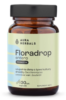 AURA HERBALS Floradrop Entero, Saccharomyces boulardii, probiotyk (30 kaps.)