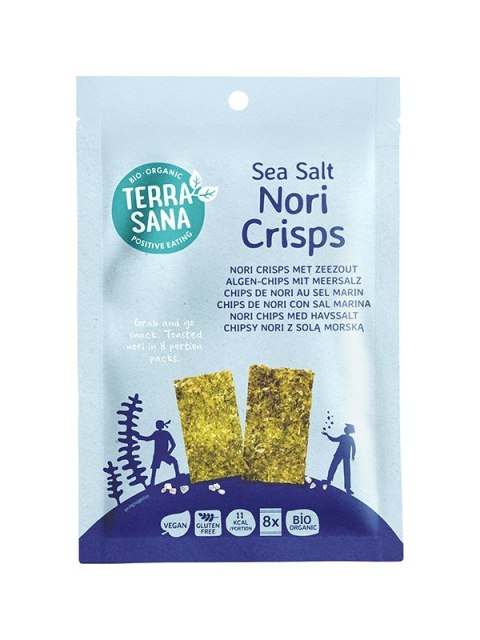 CHIPSY NORI Z SOLĄ MORSKĄ BEZGLUTENOWE BIO 16 g - TERRASANA