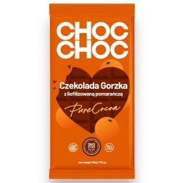 Czekolada gorzka 70% z liofilizowaną pomarańczą CHOC CHOC, 50g