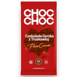 Czekolada gorzka 70% z liofilizowaną truskawką CHOC CHOC, 50g