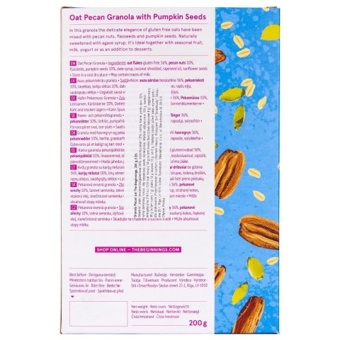 Granola owsiana z orzechami pecan The Beginnings, 200g