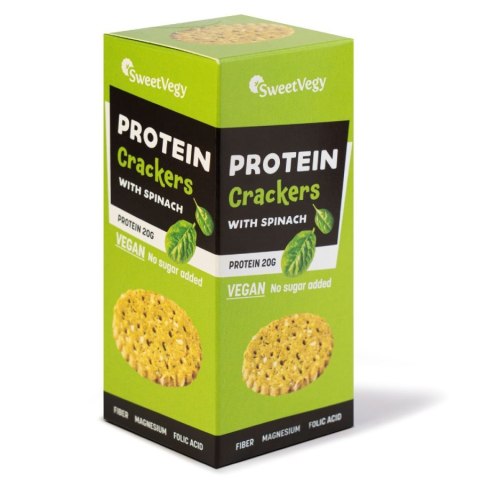 Krakersy proteinowe ze szpinakiem SweetVegy, 100g