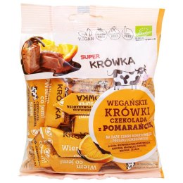 Krówki bezmleczne czekolada z pomarańczą bezglutenowe Super Krówka BIO, 150g