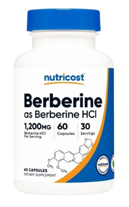 NUTRICOST Berberine HCl 600 mg - Chlorowodorek berberyny (60 kaps.)