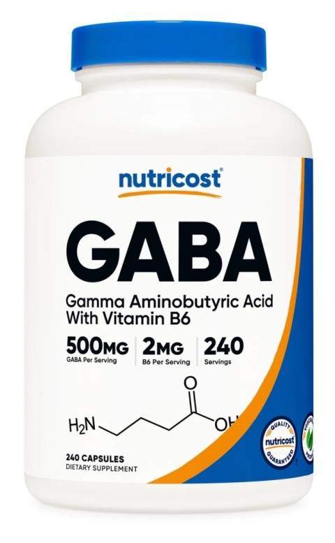 NUTRICOST GABA 500 mg + B6 2 mg (240 kaps.)