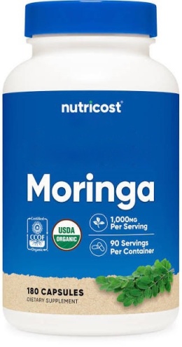 NUTRICOST Moringa 500 mg - Liście Moringa (180 kaps.)