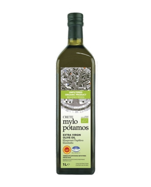OLIWA Z OLIWEK EXTRA VIRGIN NIEFILTROWANA PDO KRETA BIO 1 L - MYLOPOTAMOS