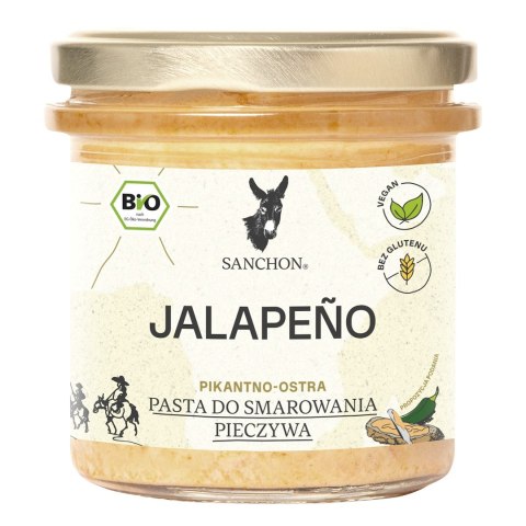 PASTA KANAPKOWA PAPRYKA JALAPENO BEZGLUTENOWA BIO 135 g - SANCHON