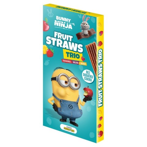 Przekąska Bunny Ninja FRUIT TRIO STRAWS MINIONKI, 48 g