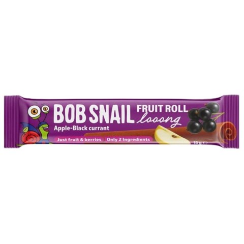 Przekąska Jabłko Czarna porzeczka ROLL LOOONG Bob Snail, 15g