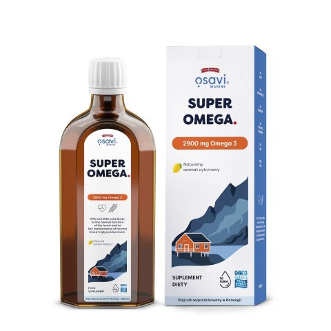 SUPER OMEGA-3 (2900 mg) O SMAKU CYTRYNOWYM 500 ml - OSAVI