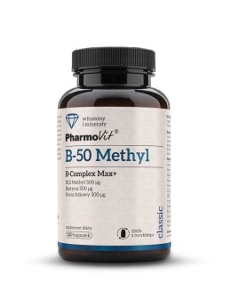 WITAMINA B-50 METHYL B-COMPLEX MAX+ BEZGLUTENOWA 120 KAPSUŁEK - PHARMOVIT (CLASSIC)
