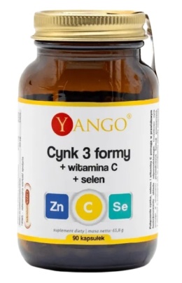 YANGO Cynk 3 formy + witamina C + selen (90 kaps.)