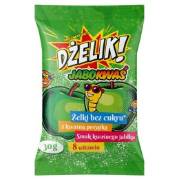 Żelki bez cukru z kwaśną posypką o smaku Kwaśnego Jabłka DŻELIK JABOKWAŚ, Starpharma, 30g