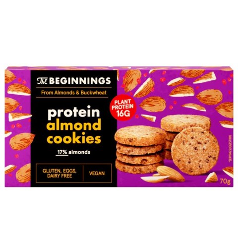 Ciasteczka proteinowe z migdałami The Beginnings, 70g