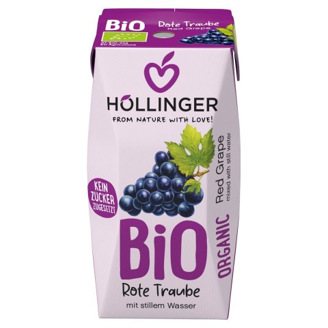 NEKTAR Z CZERWONYCH WINOGRON BEZ DODATKU CUKRÓW BIO 200 ml - HOLLINGER