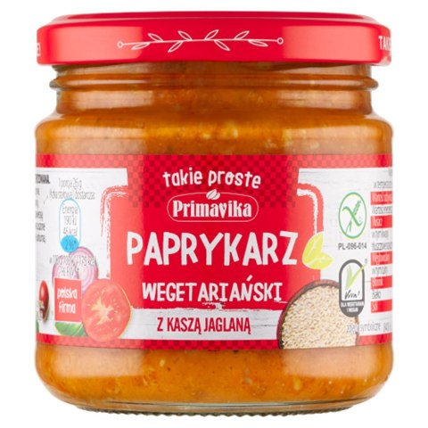 PAPRYKARZ WEGAŃSKI Z KASZĄ JAGLANĄ BEZGLUTENOWY 160 g - PRIMAVIKA