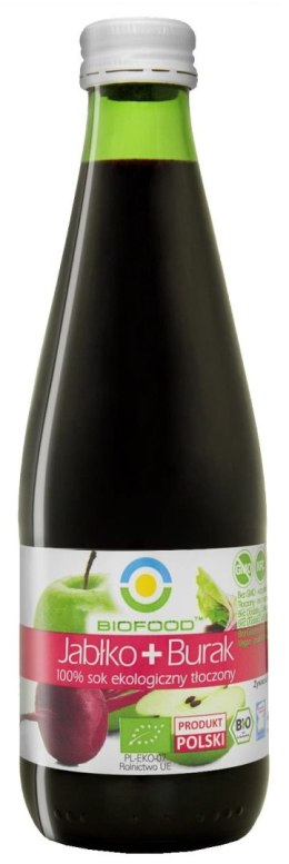 SOK JABŁKOWO - BURACZKOWY NFC BEZGLUTENOWY BIO 300 ml - BIOFOOD
