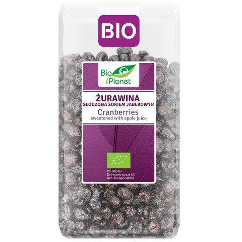 ŻURAWINA SŁODZONA SOKIEM JABŁKOWYM BIO 400 g - BIO PLANET