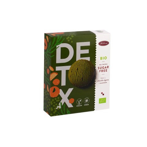 CIASTKA Z CHLORELLĄ I SKÓRKĄ POMARAŃCZY DETOX BEZ CUKRU BIO 125 g - DELICIA