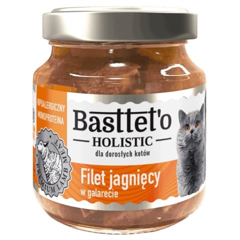 Filet jagnięcy w galarecie dla kotów BASTTETO HOLISTIC, 130g